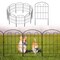 28pcs Metal Garden Fence Outdoor 24in x 30ft Folding Patio Flower Bed Fences